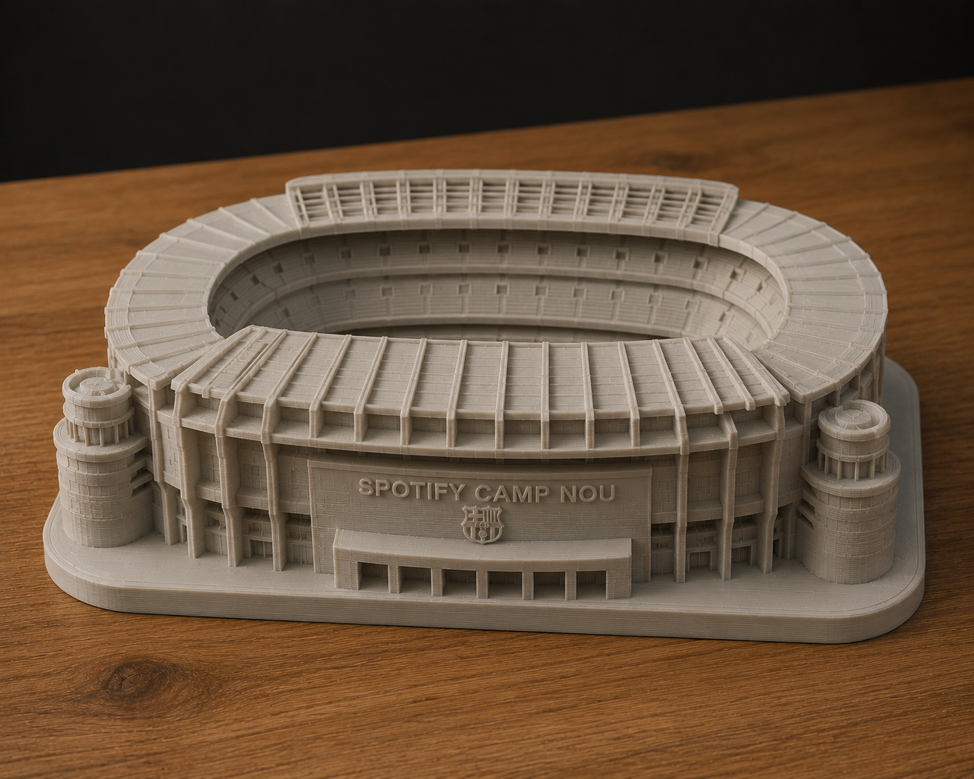 Maqueta 3D del Camp Nou en PLA