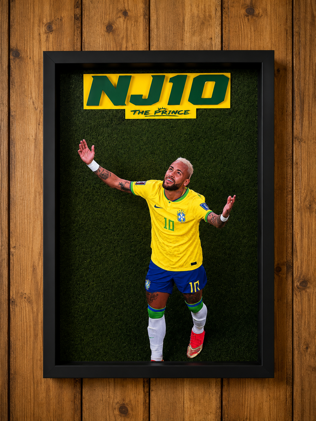 Cuadro personalizado de estrella de Brasil enmarcado