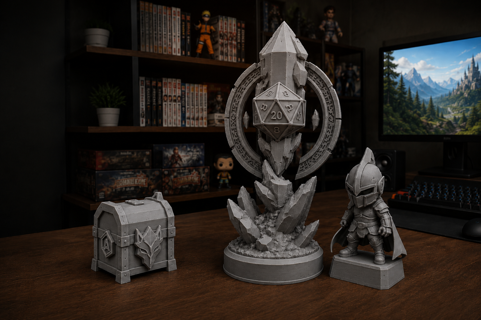 Figuras y decoraci&oacute;n 3D para setup, juegos y colecci&oacute;n